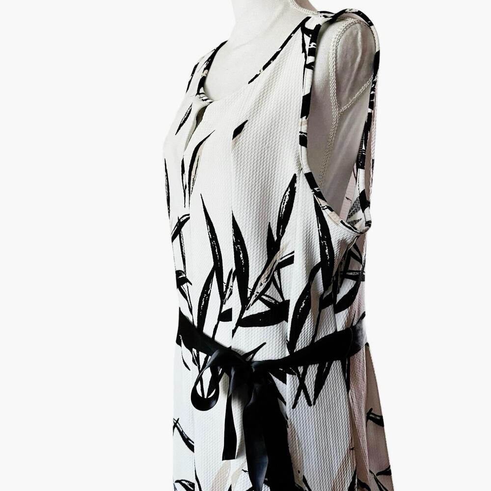 Haani fit and flare A line dress belted sleeveless floral midi maxi plus size 2X - Picture 10 of 11